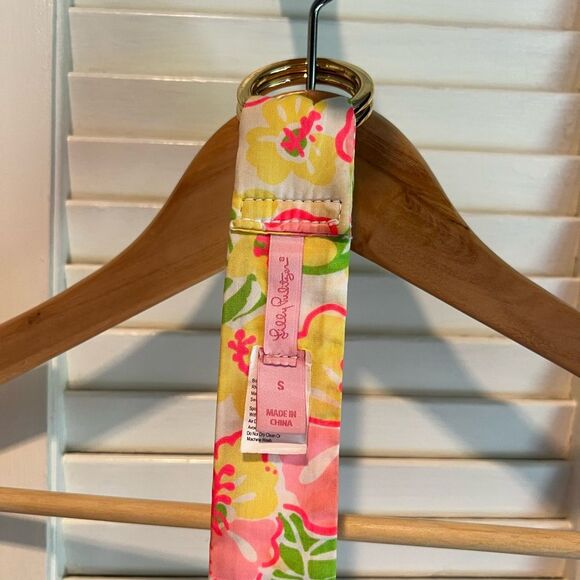 Lilly Pulitzer Pink and Yellow Belt Vibrant Accessories main image 4